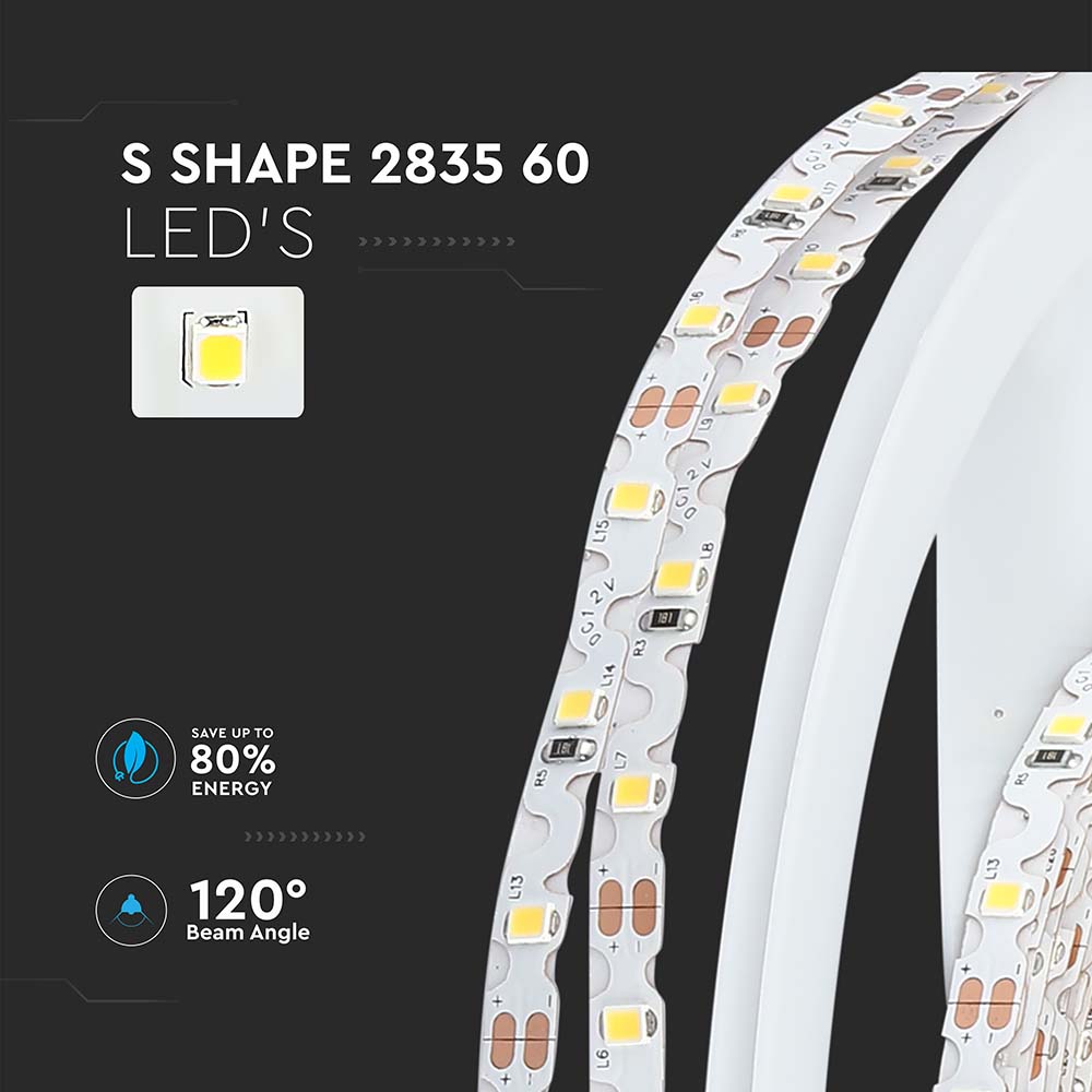 LED Strip 2835 60 Led 12V IP20 6400K