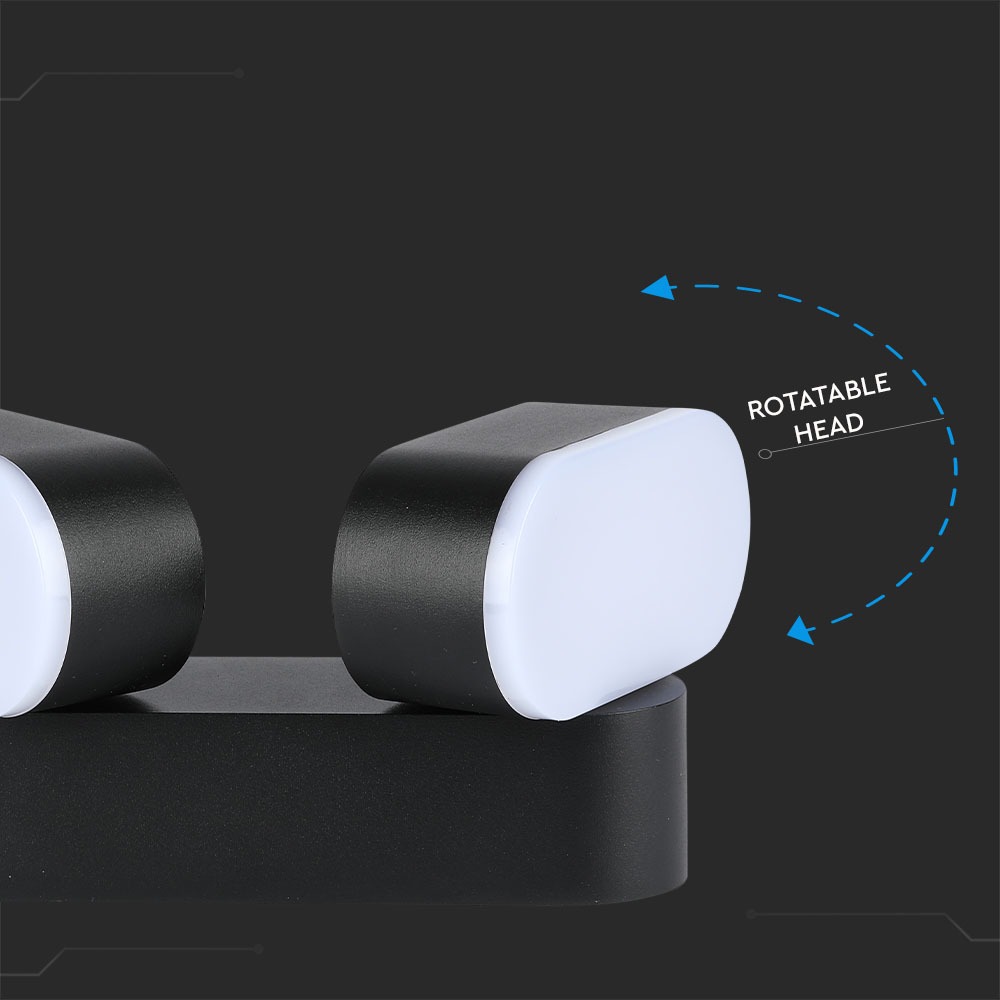 12W LED Wall Lamp Movable Corpo Nero 3000K img 2