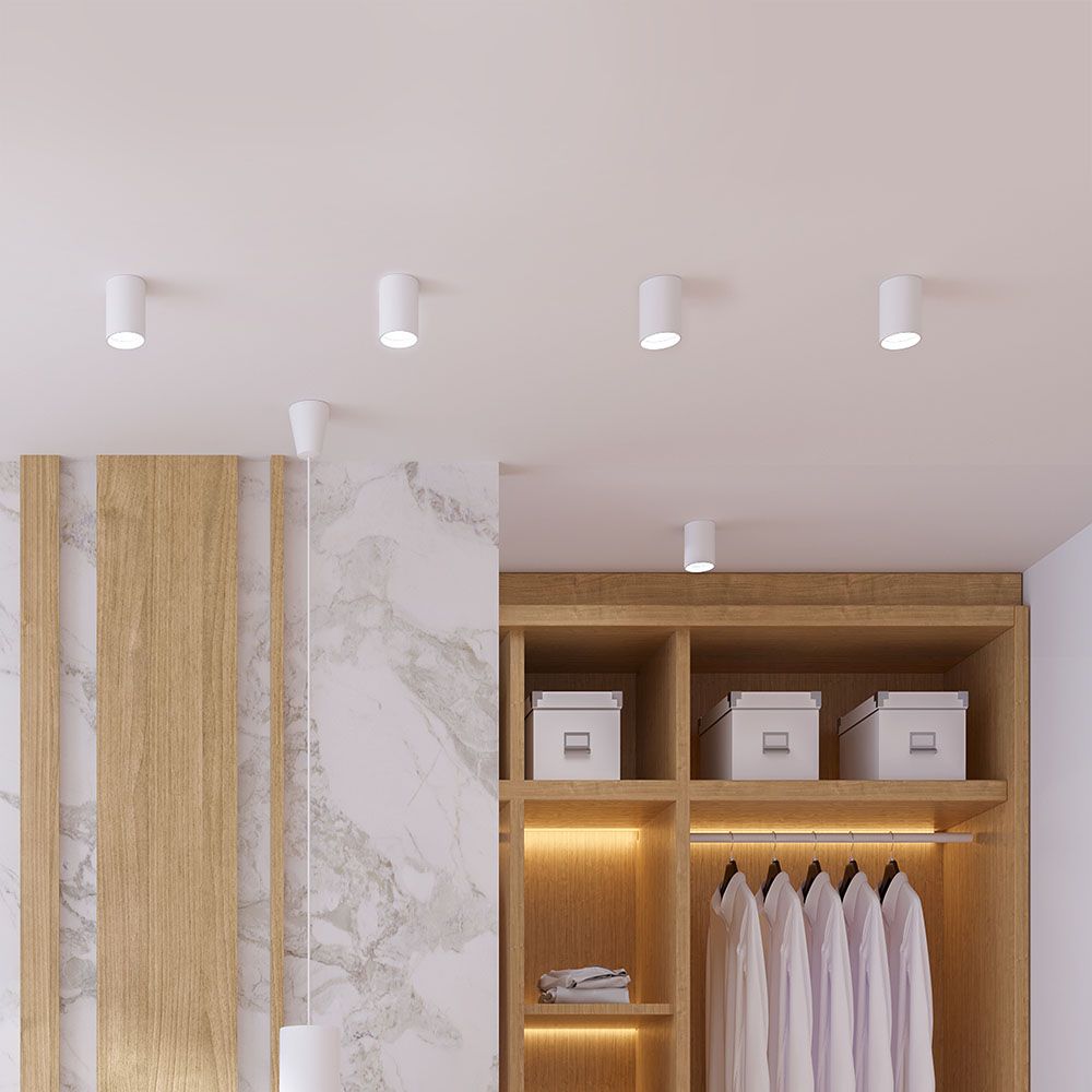 GU10 Surface Fitting Round White Body