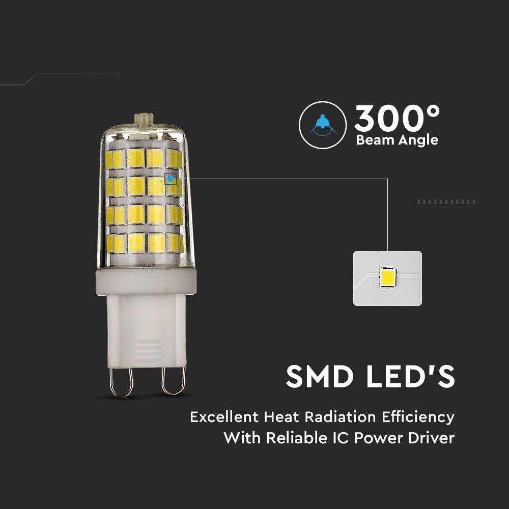 LED Spotlight SAMSUNG CHIP - G9 3W Plastic 3000K img 1