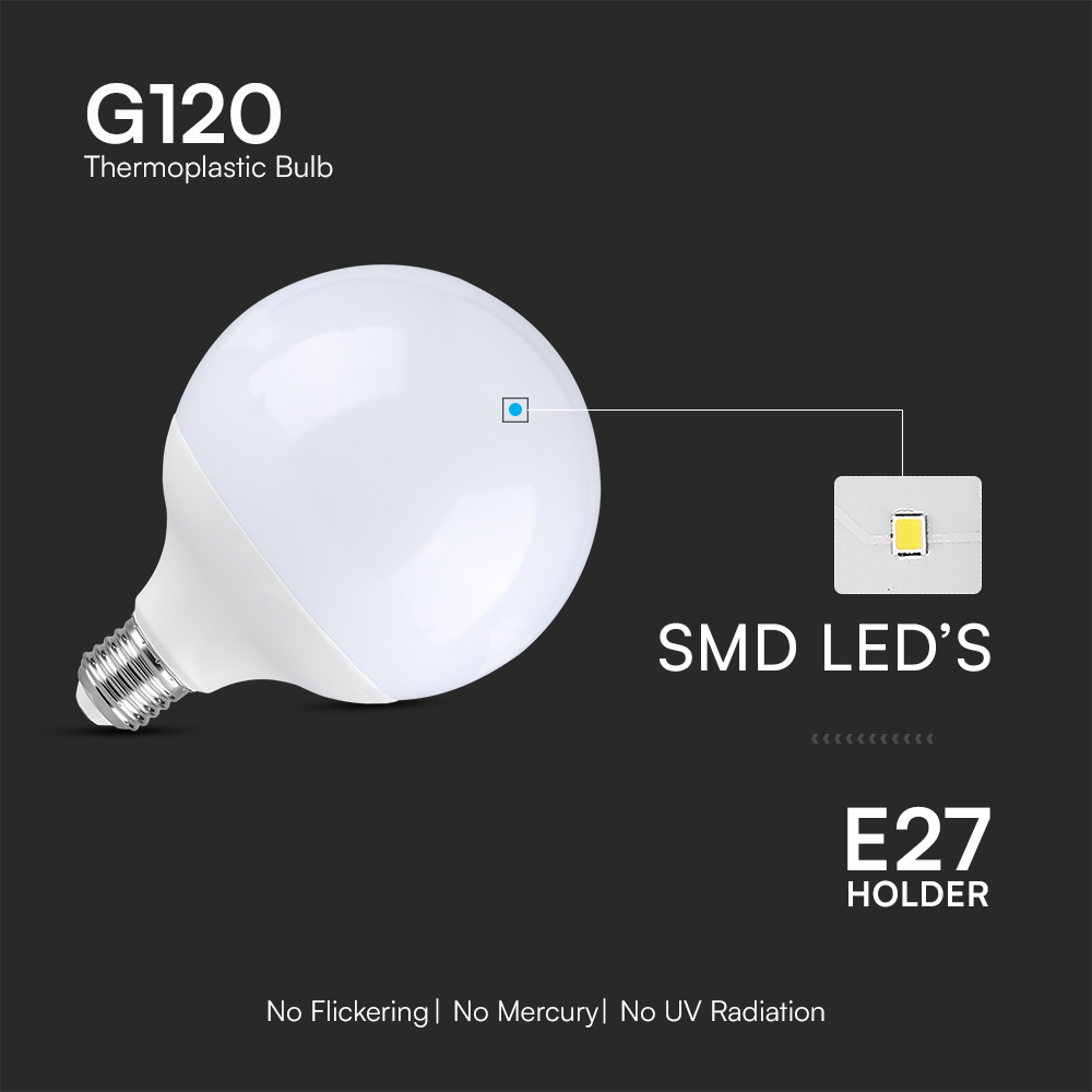 LED Bulb - 22W AG120 ?27 Plastic 4000K