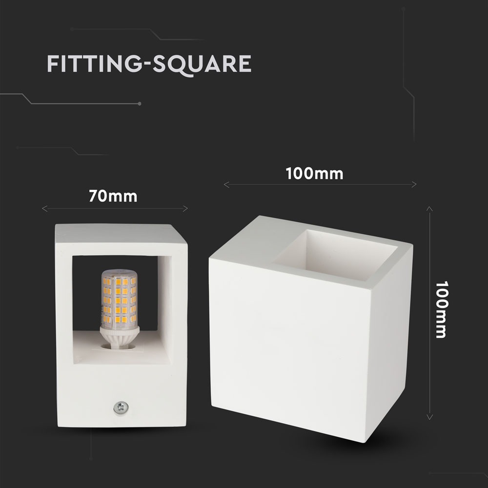 G9 Fitting Quadrato Binanco