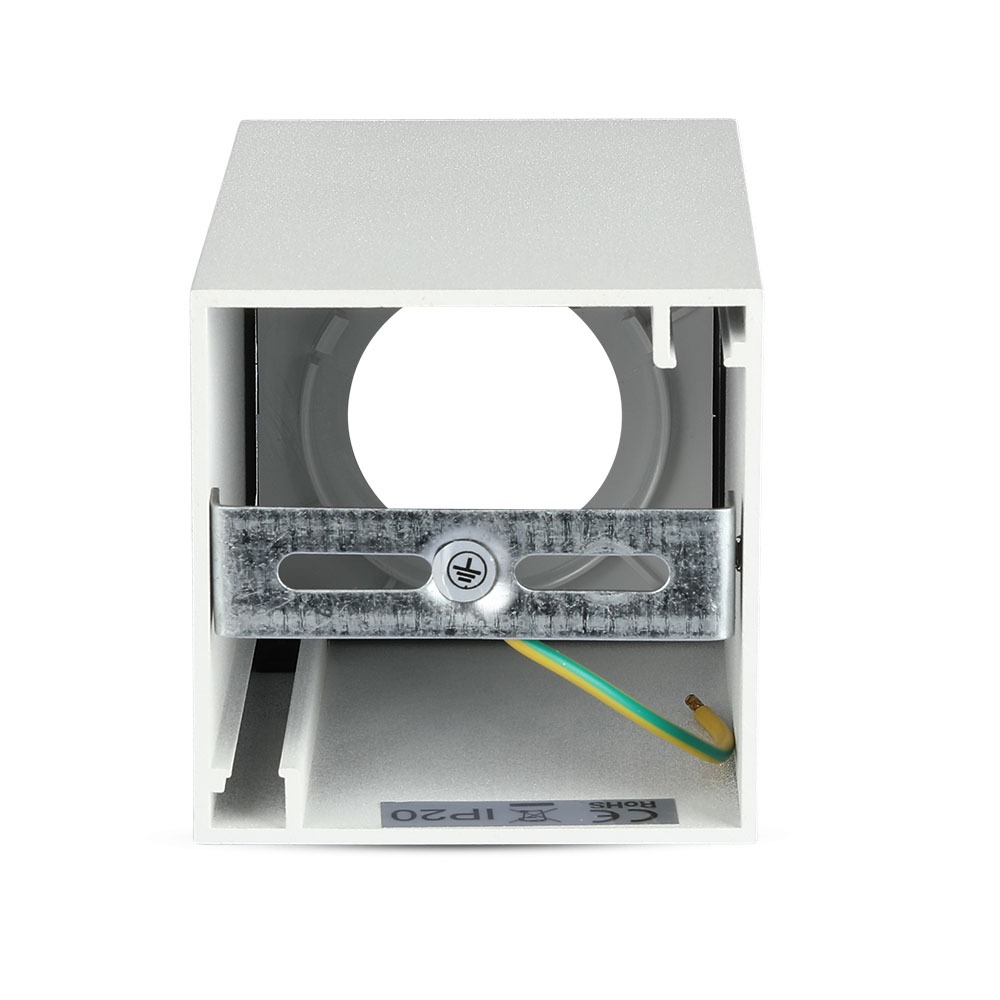 GU10 Fitting Quadrato Bianco & Bianco img 5