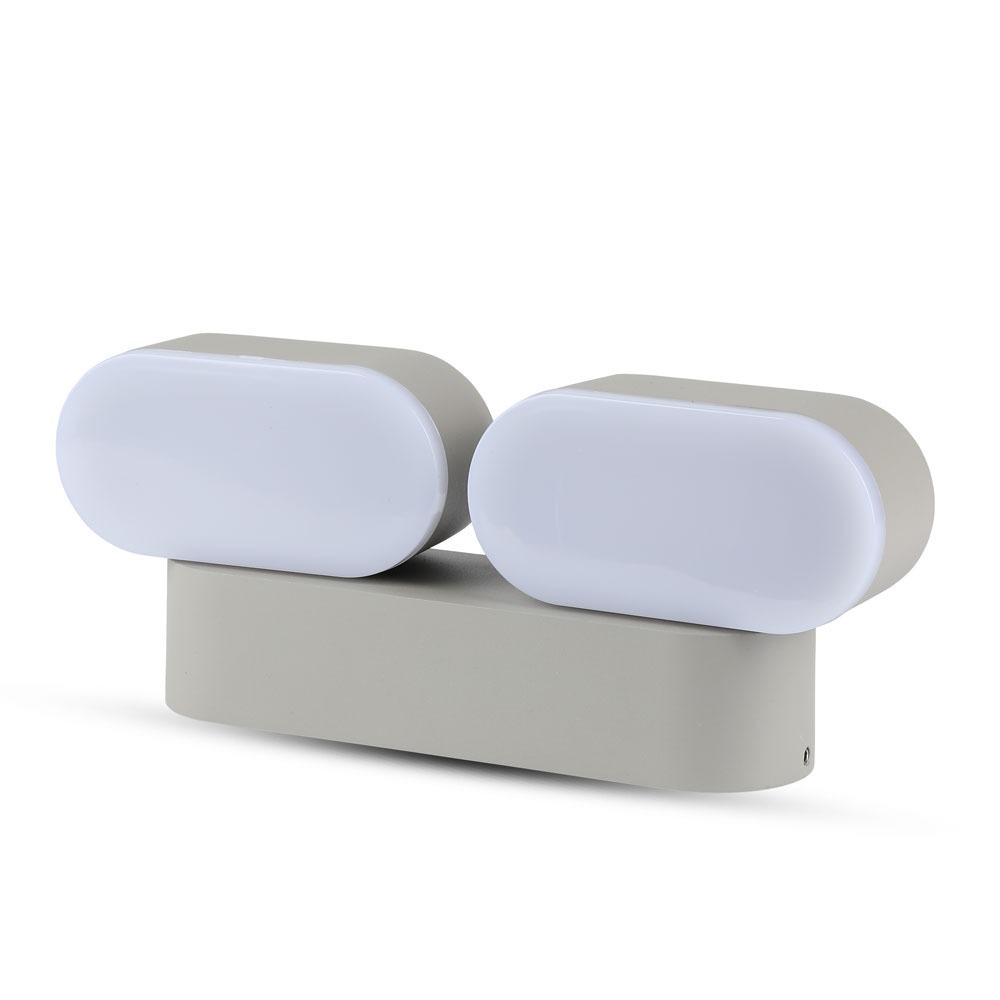 12W LED Wall Lamp Movable Corpo Grigio 3000K img 1