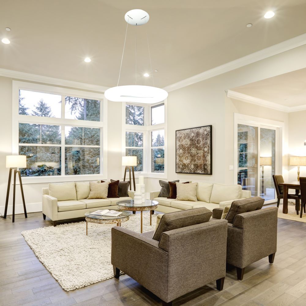 38W Pendant Round Color Changing D600*H2000 Dimmable White