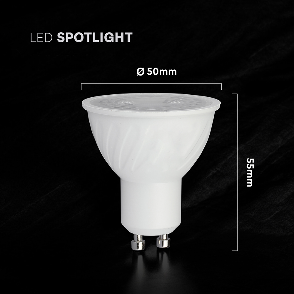 LED Spotlight - CREE CHIP 6W GU10 Ripple Plastic 4000K 110°
