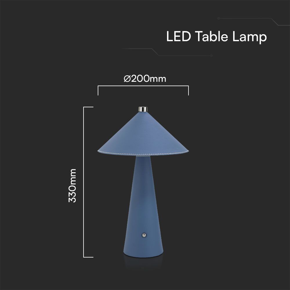3W LED Magnetic Table Lamp With Battery 4000mAh CCT: 3IN1 Blue Body Dimmable