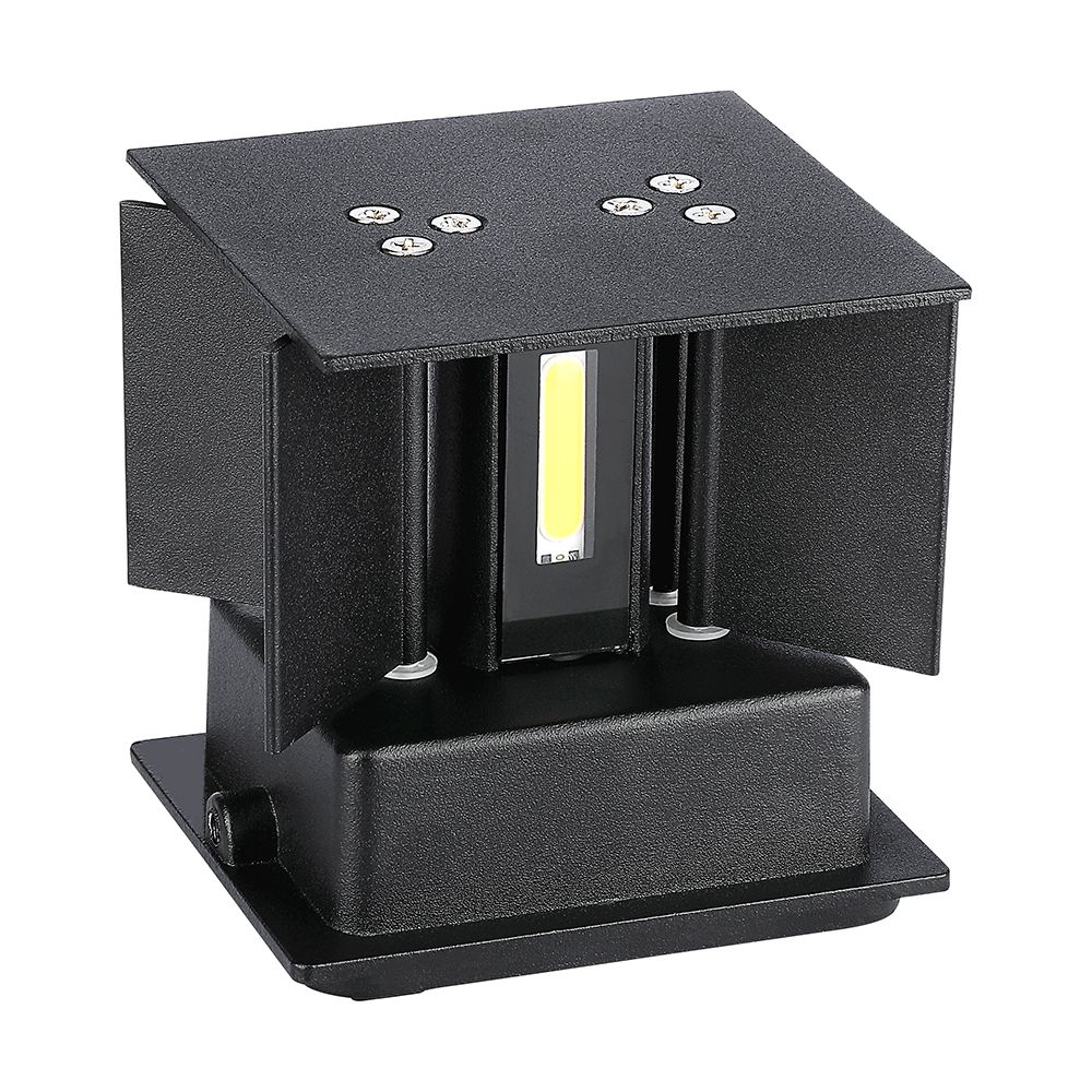 5W Wall Lamp With Bridglux Chip Black Body Square IP65 3000K img 3