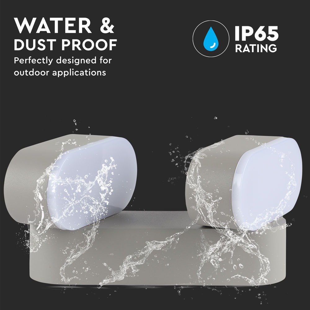 12W LED Wall Lamp Movable Corpo Grigio 3000K img 1