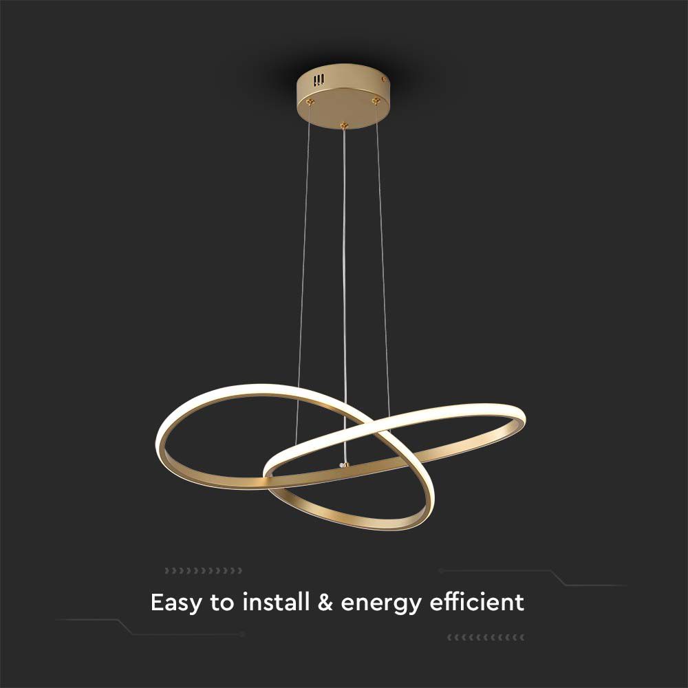 20W LED Hanging Decorative Lamp 500 Gold 3000K