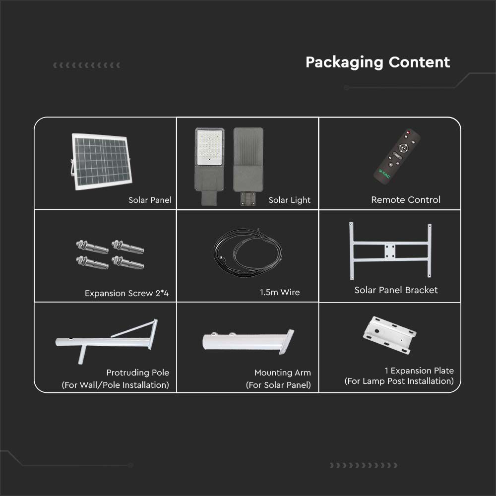 20W LED Solar Street Light Bridgelux Chip 4000K img 6