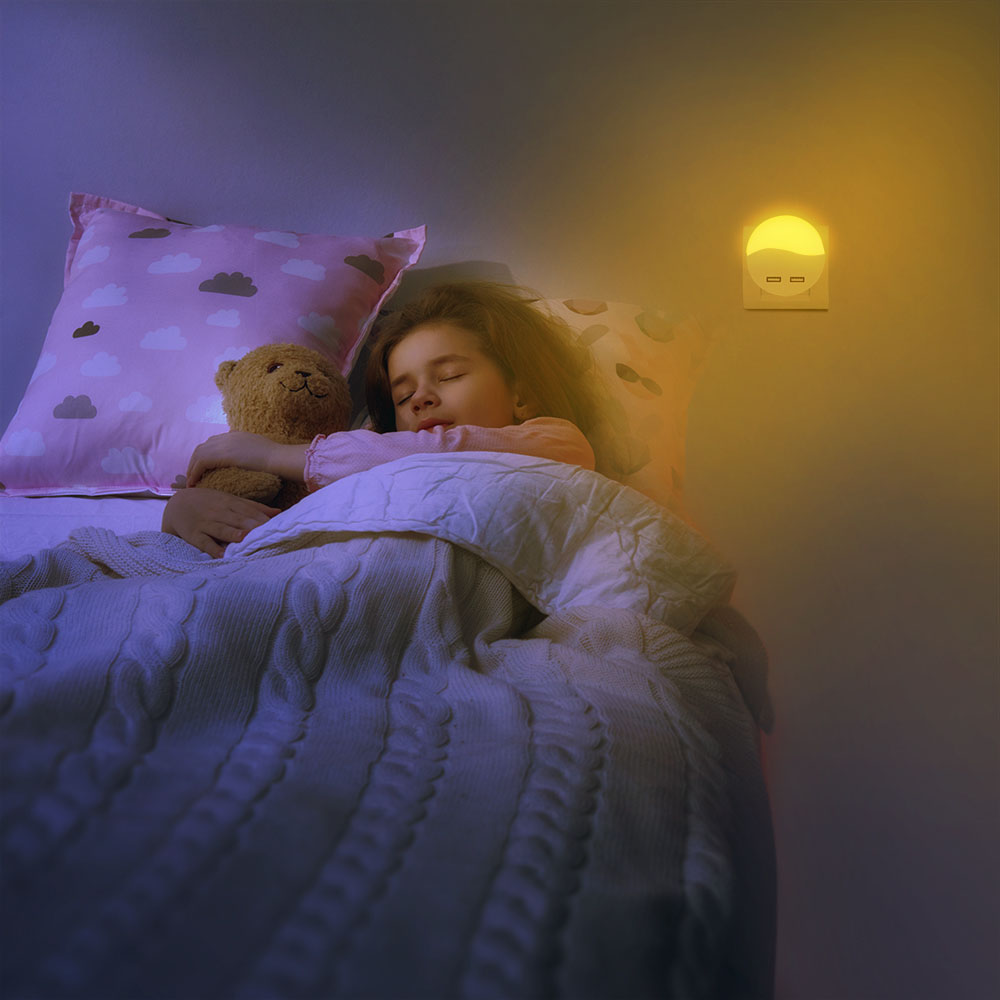 LED Segnapasso Notturno USB Rotondo 3000K