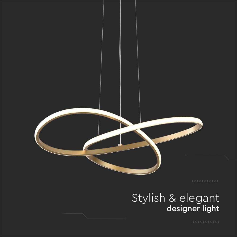 20W LED Hanging Decorative Lamp 500 Gold 3000K img 1