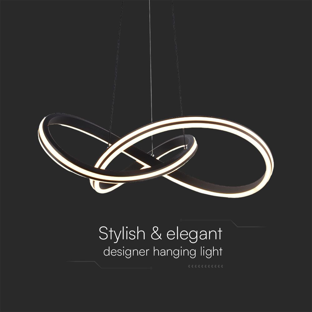 LED Designer Pendant Lampholder Black + White Body D600