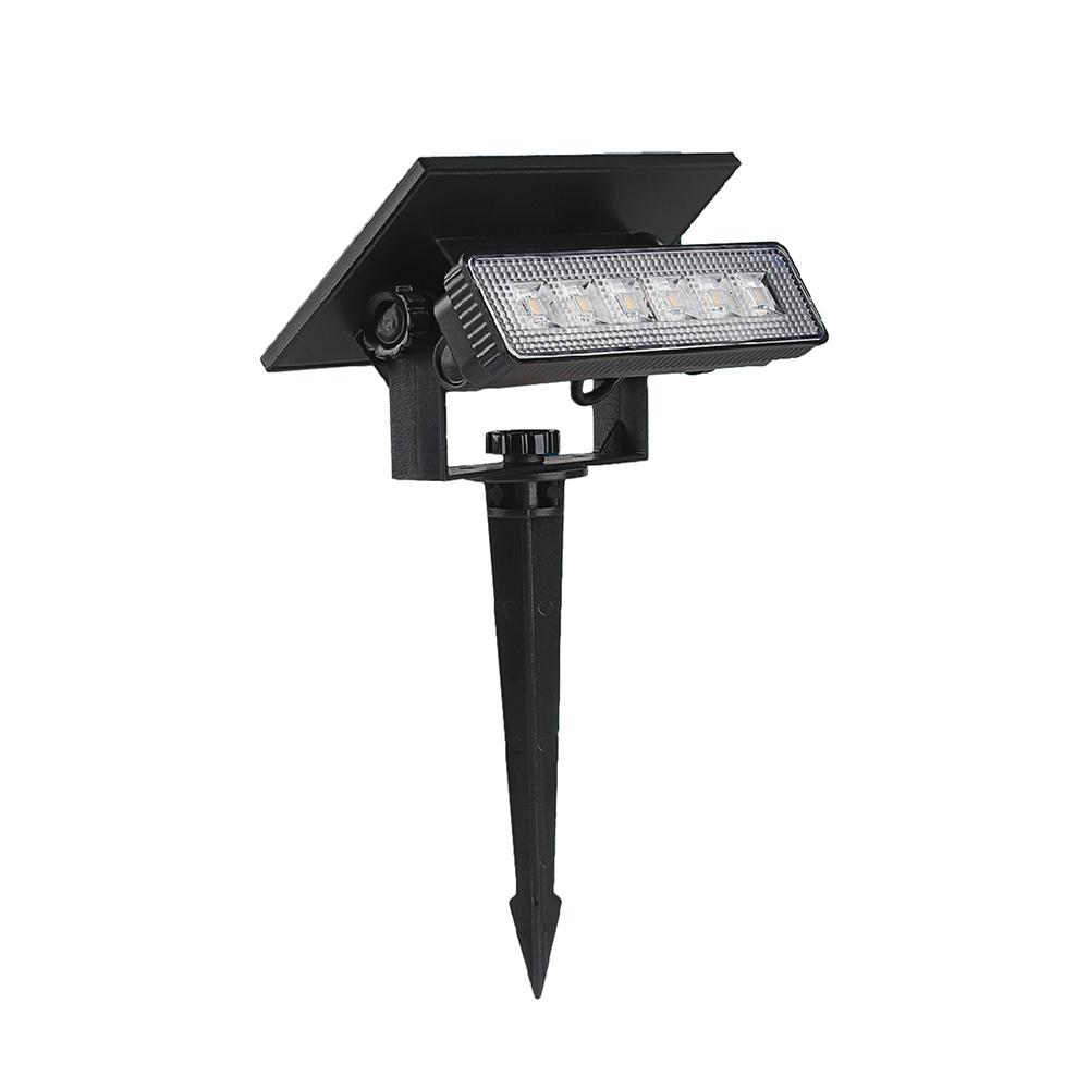 0.9W LED Mini Wall Mount & Solar Spike Black Body 2in1 3000K IP65