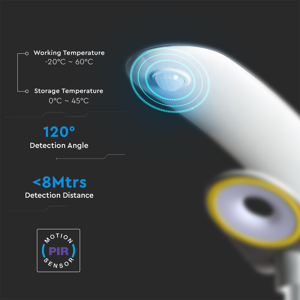 LED Solar Garden Light 20W Pir Sensor RF Control 4000K img 6