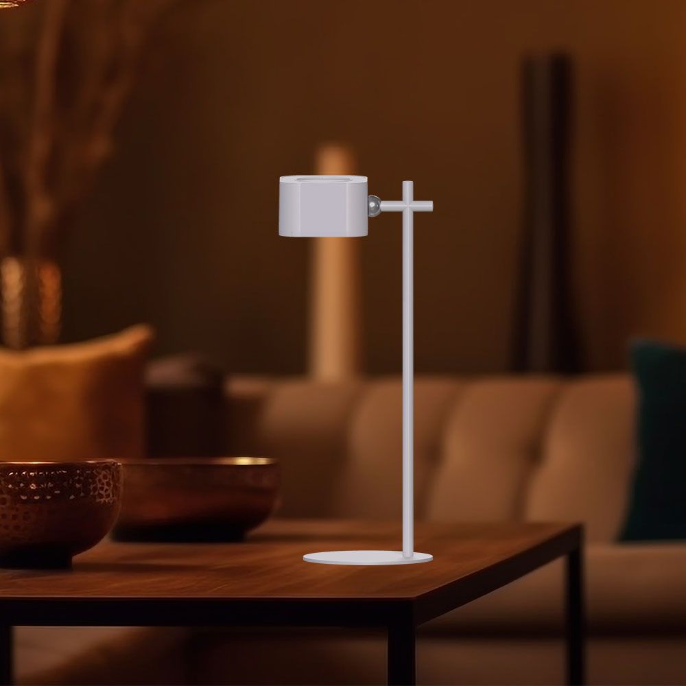 3W LED Magnetic Table Lamp With Battery 1800mAh CCT: 3IN1 White Body