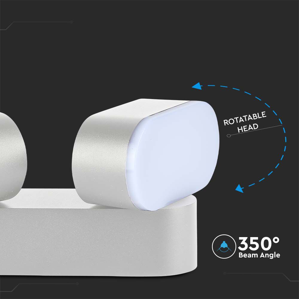 12W Led Wall Lamp Movable White Body 3000K img 2