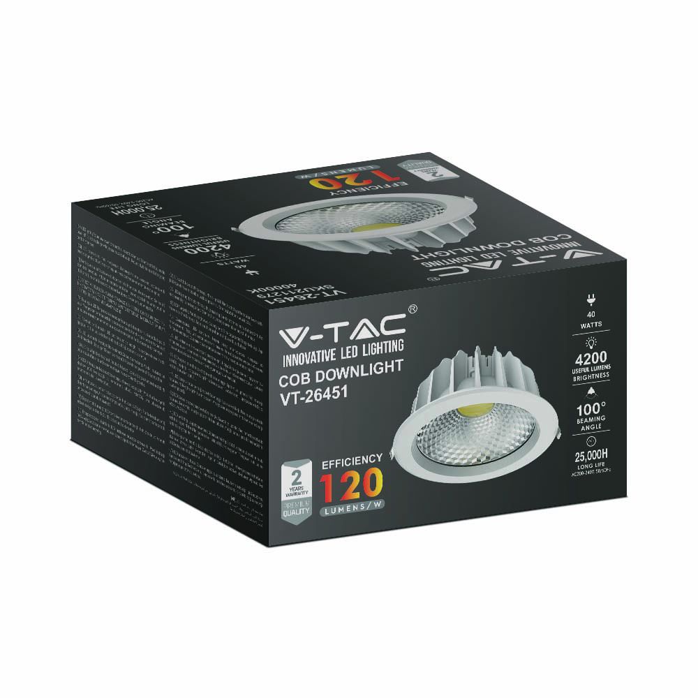 40W LED COB DownReflectorA++Round 4500K