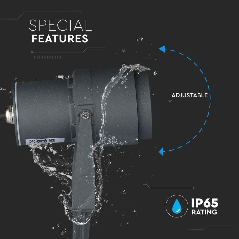 12W LED picchetto per Giardino Corpo Grigio Luce Verde img 1