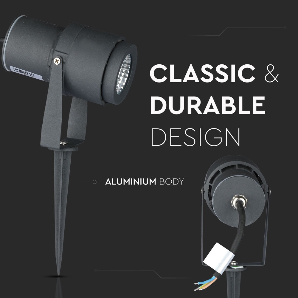 12W LED picchetto per Giardino Corpo Grigio Luce Verde img 2