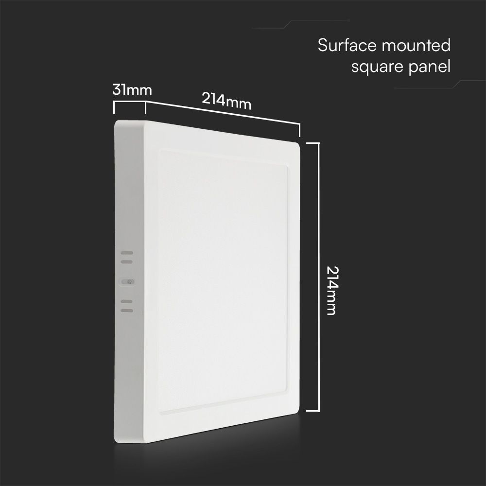 18W LED SAMSUNG CHIP Backlit Panel Surface Mounted Square 3000K
