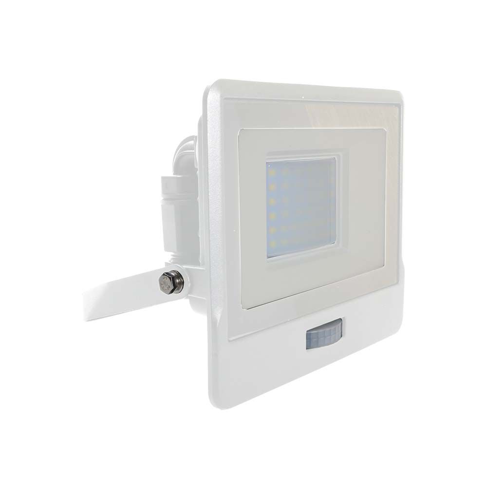 30W LED PIR Sensor Floodlight SAMSUNG CHIP White Body 4000K img 1