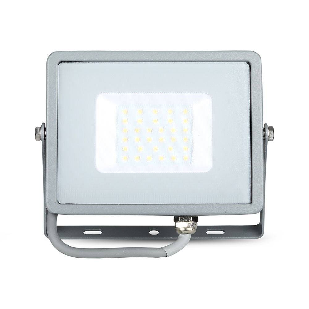 30W LED Floodlight SMD SAMSUNG Chip Corpo Grigio 6400K img 1