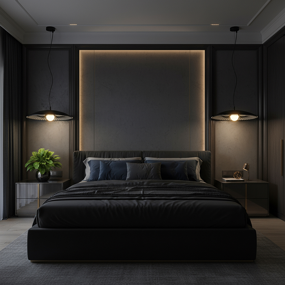 G9 Decorative Hanging Lamp (D450*H60mm) Black+White img 1