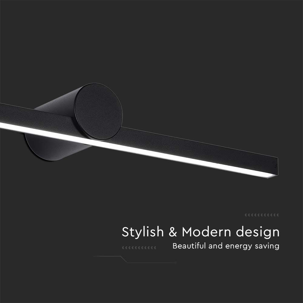 12W LED Mirror Light Black Body 4000K