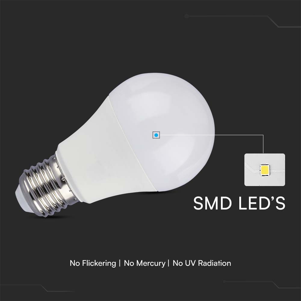 LED Bulb - SAMSUNG CHIP 11W E27 A60 Dimmable 4000K