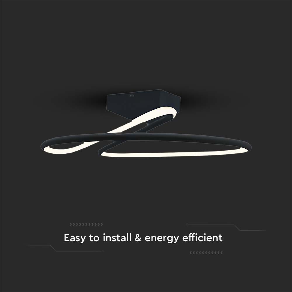 20W LED Designer Light Round Black 4000K