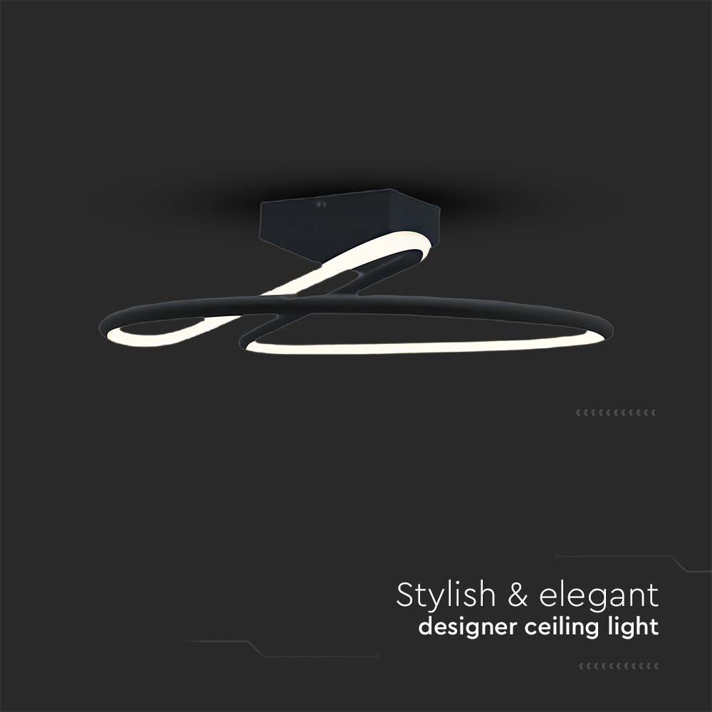 20W LED Designer Light Round Black 4000K img 1