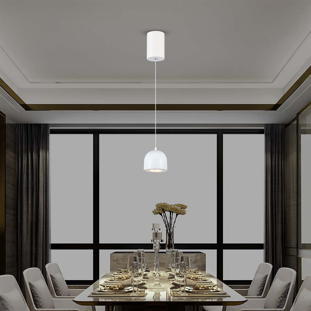 Lampadario LED a Cilindro in Metallo 8.5W Colore Bianco Touch 10*16cm Regolabile 3000K