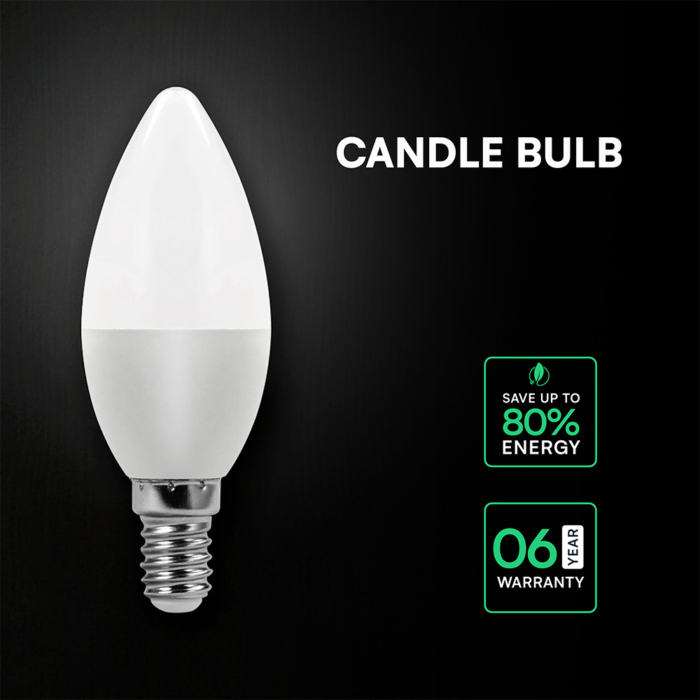 6.5W LED Candle Bulb E14 CREE CHIP 4000K img 2