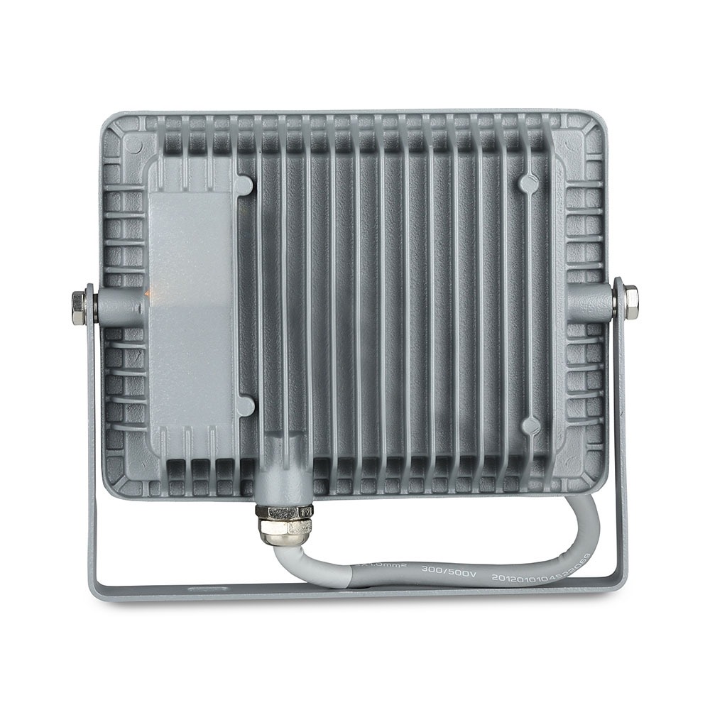 30W LED Floodlight SMD SAMSUNG Chip Corpo Grigio 6400K img 3