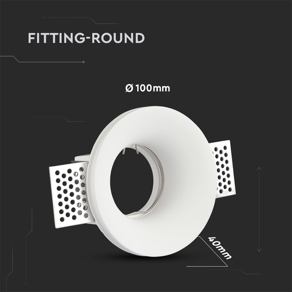 GU10 Fitting Rotondo Corpo Bianco White