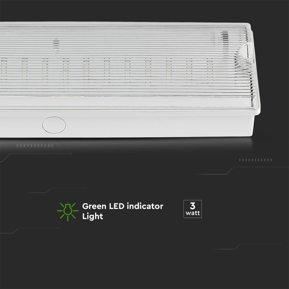 Luce di uscita di emergenza da 3 W. 6000K IP65 1200 mAh img 2