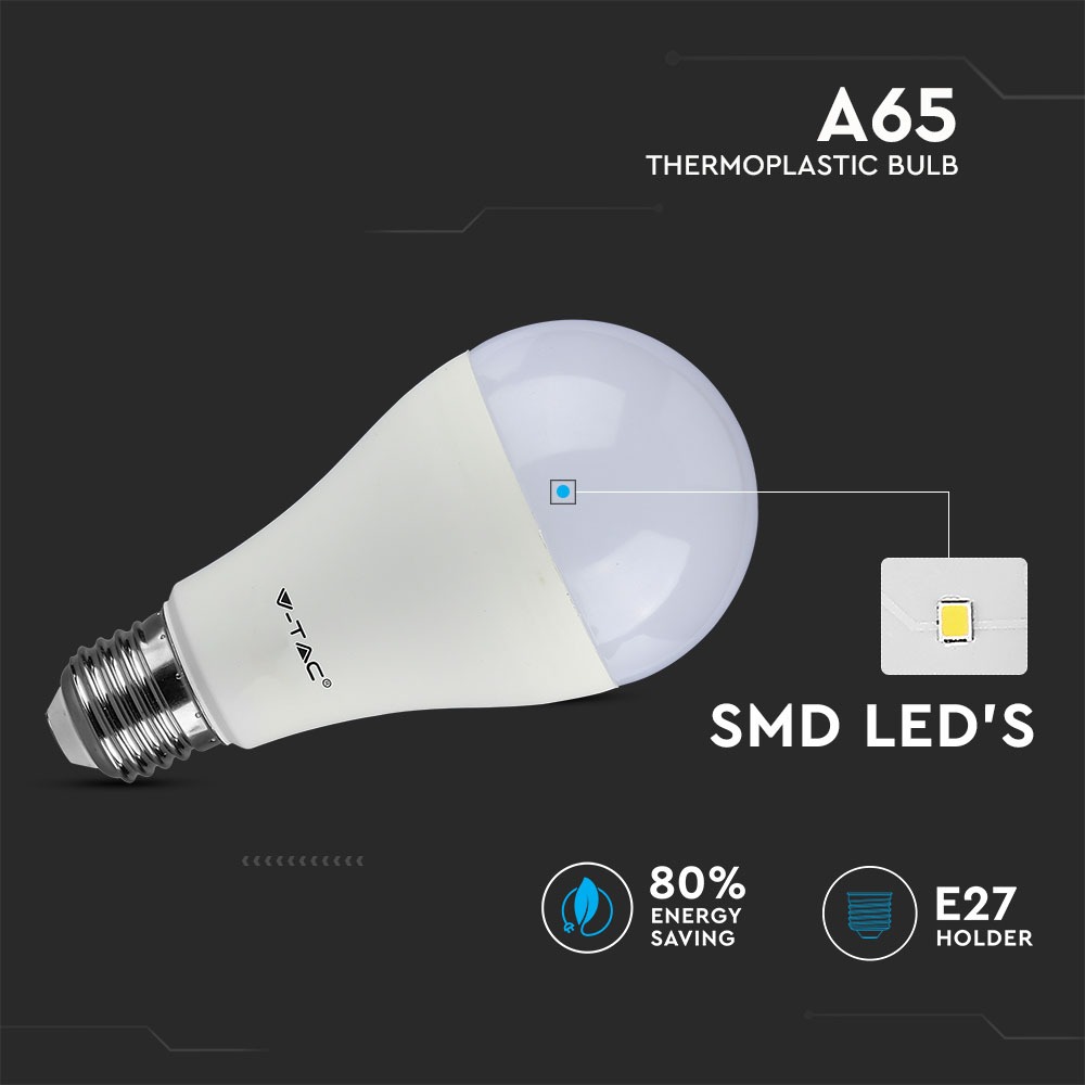 lampadina LED 15W E27 A60 Thermoplastica Bianco freddo 2pz./Blister