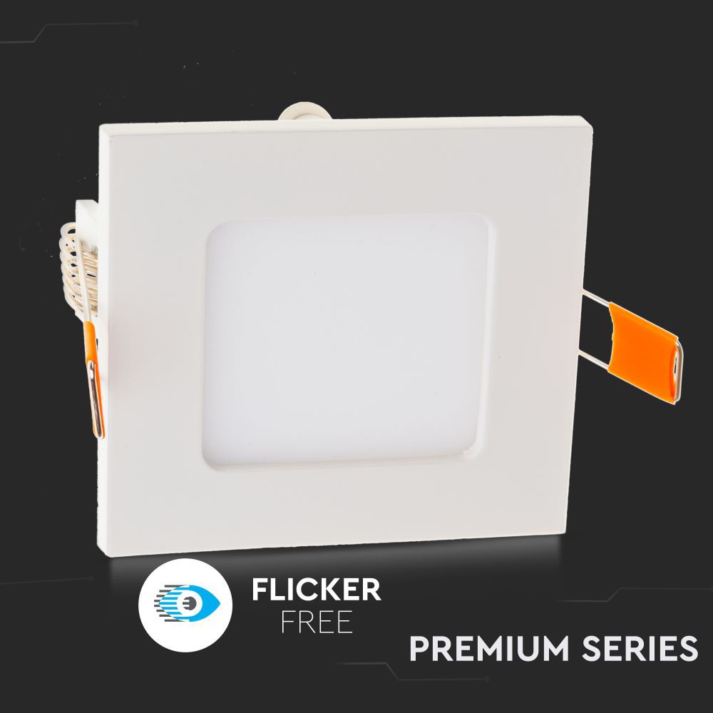 6W Pannello LED Premium Quadrato Bianco caldo img 2