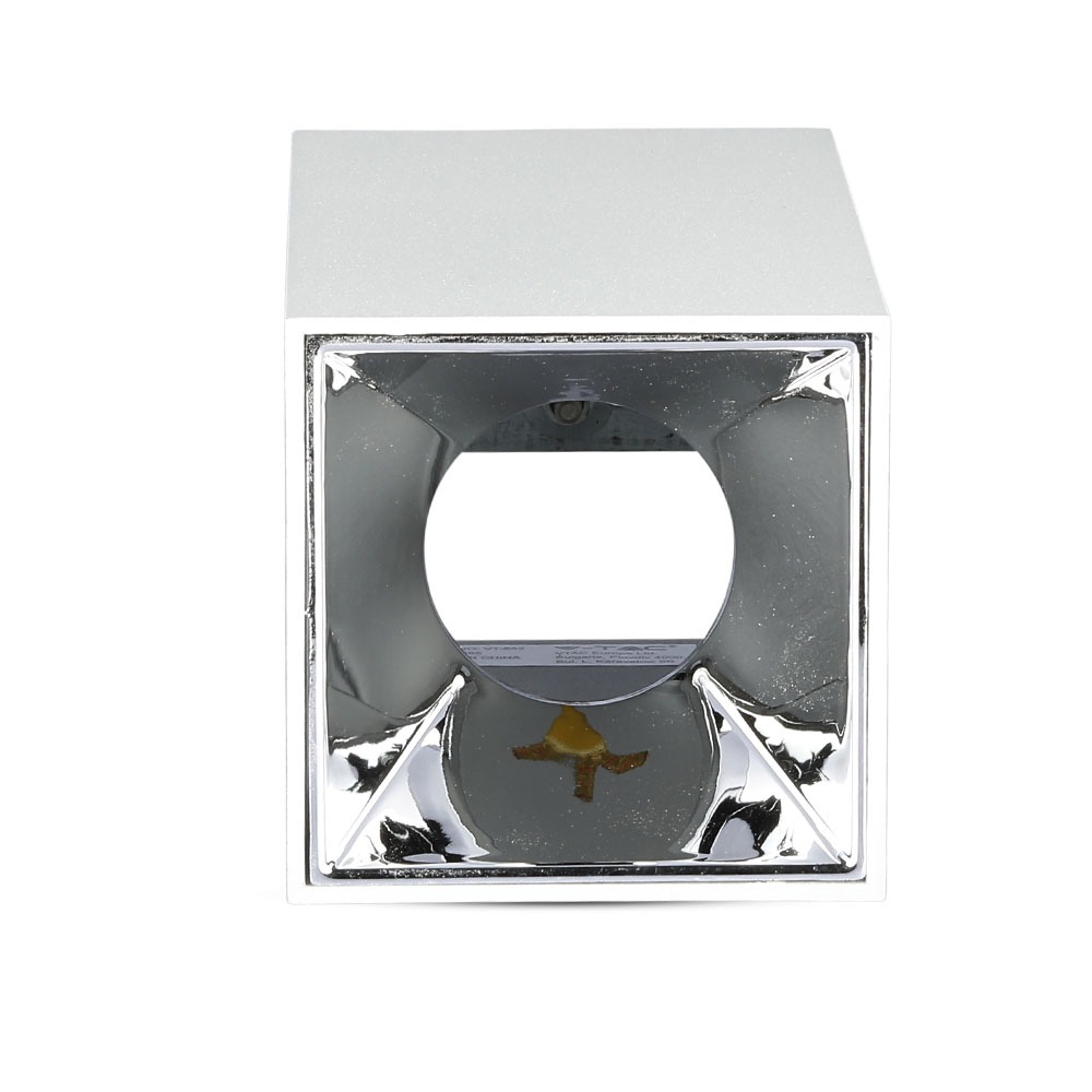 GU10 Fitting Quadrato Bianco & Chrome img 3