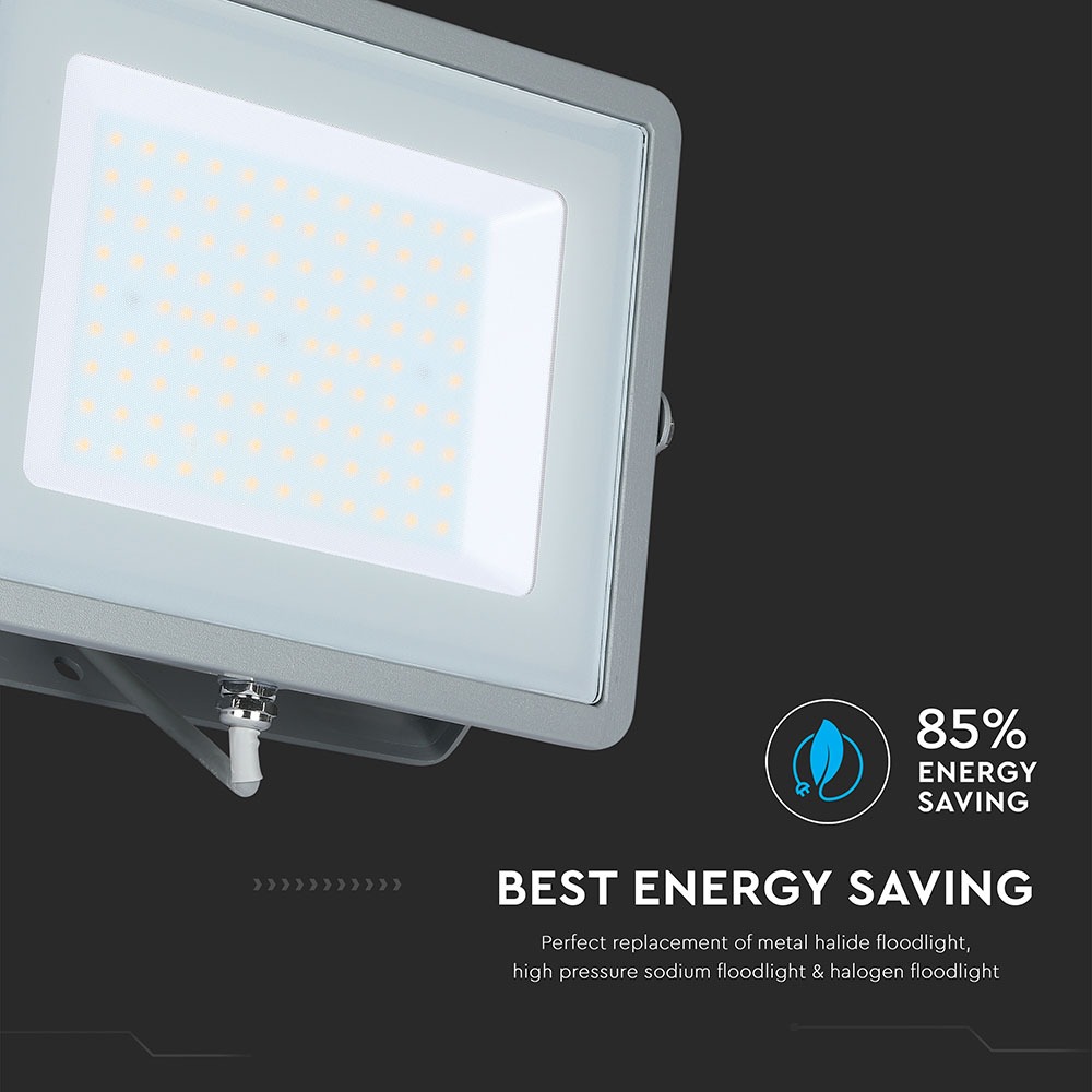 100W LED Proiettore SMD SAMSUNG Chip Corpo Grigio 4000K img 3