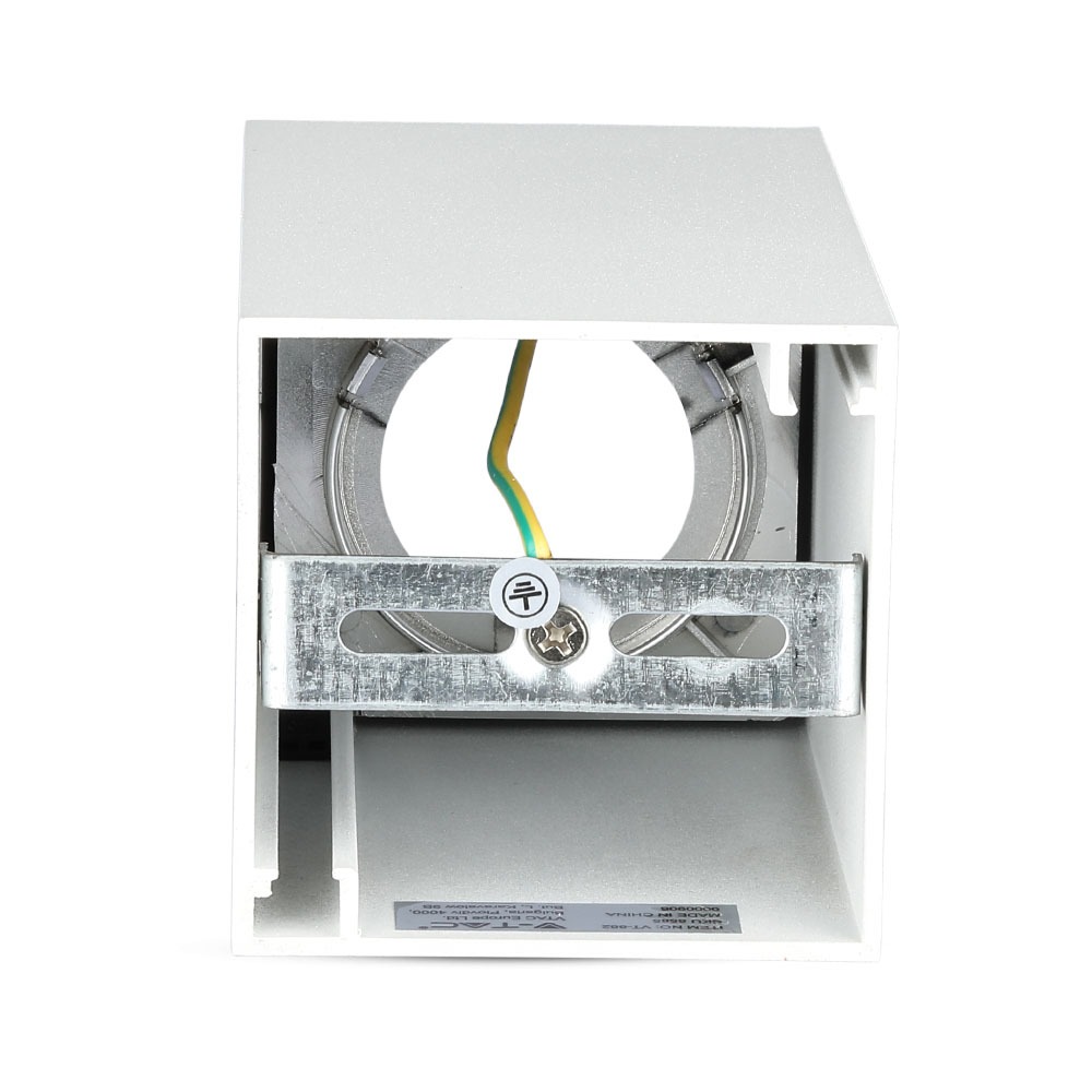 GU10 Fitting Quadrato Bianco & Chrome img 5