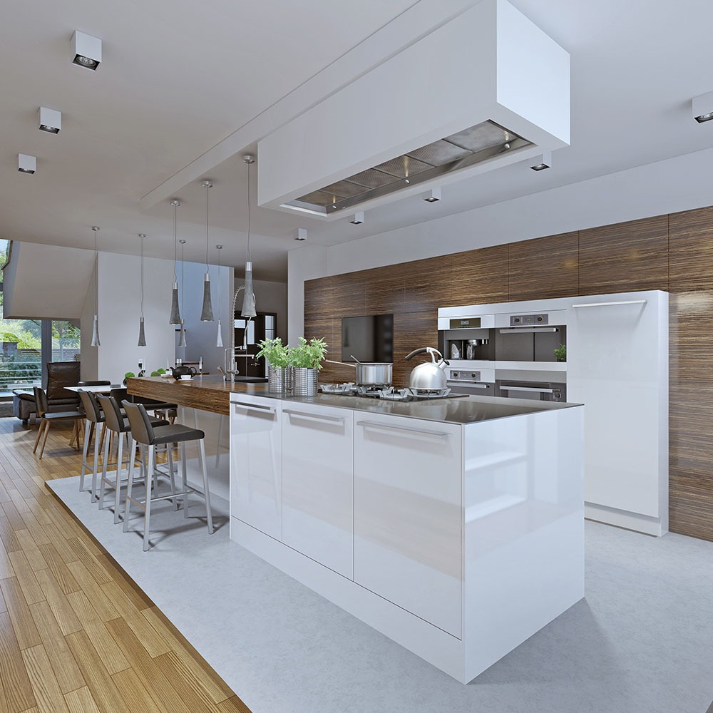 GU10 Fitting Quadrato Bianco & Chrome