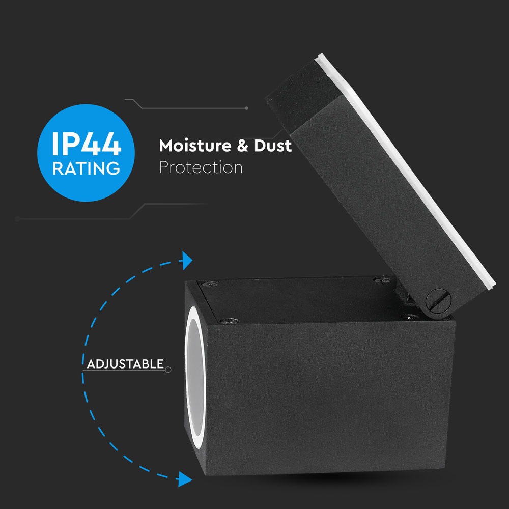 Wall Fitting GU10 Adjustable Head Aluminum 1 Way IP44 img 1