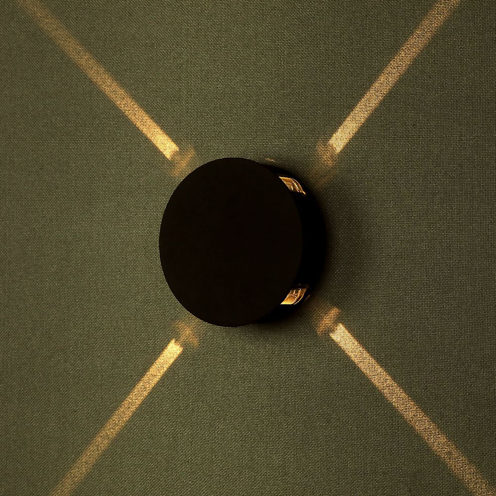 Lampada LED da Muro Rotondo Colore Nero