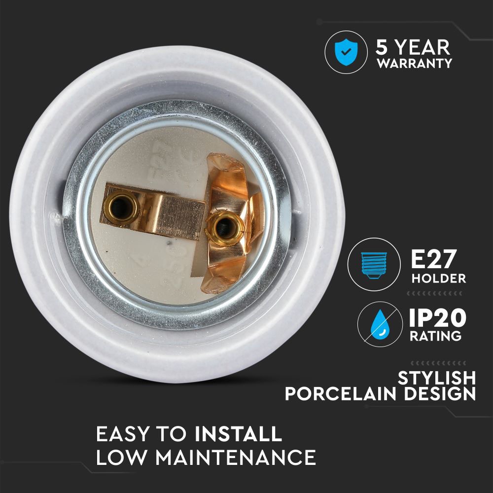 Portalamapda in Porcellana Grigio