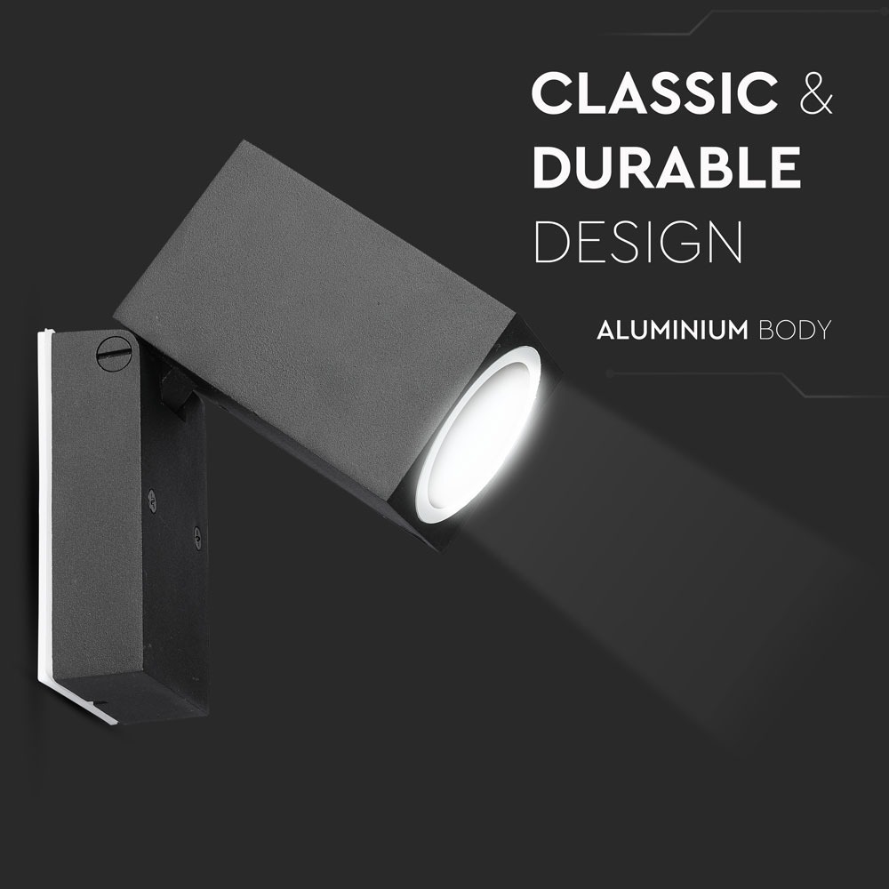 Wall Fitting GU10 Adjustable Head Aluminum 1 Way IP44 img 2