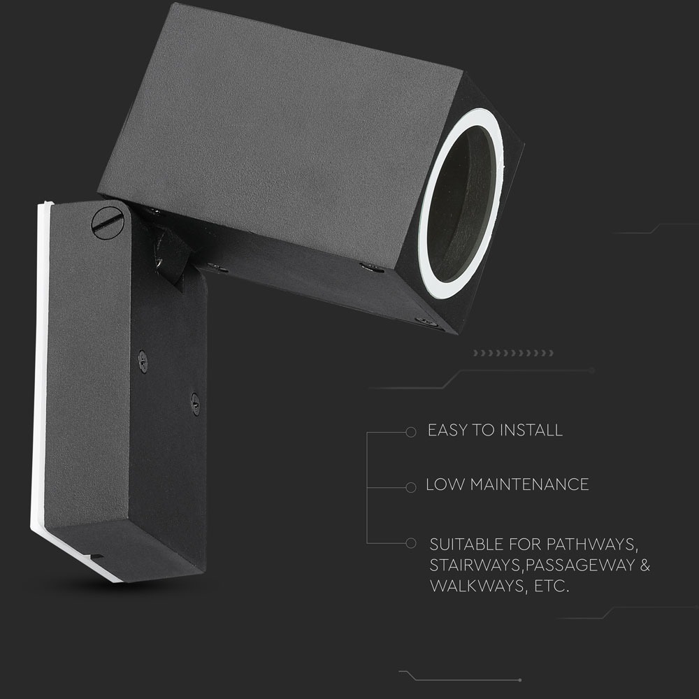 Wall Fitting GU10 Adjustable Head Aluminum 1 Way IP44 img 3