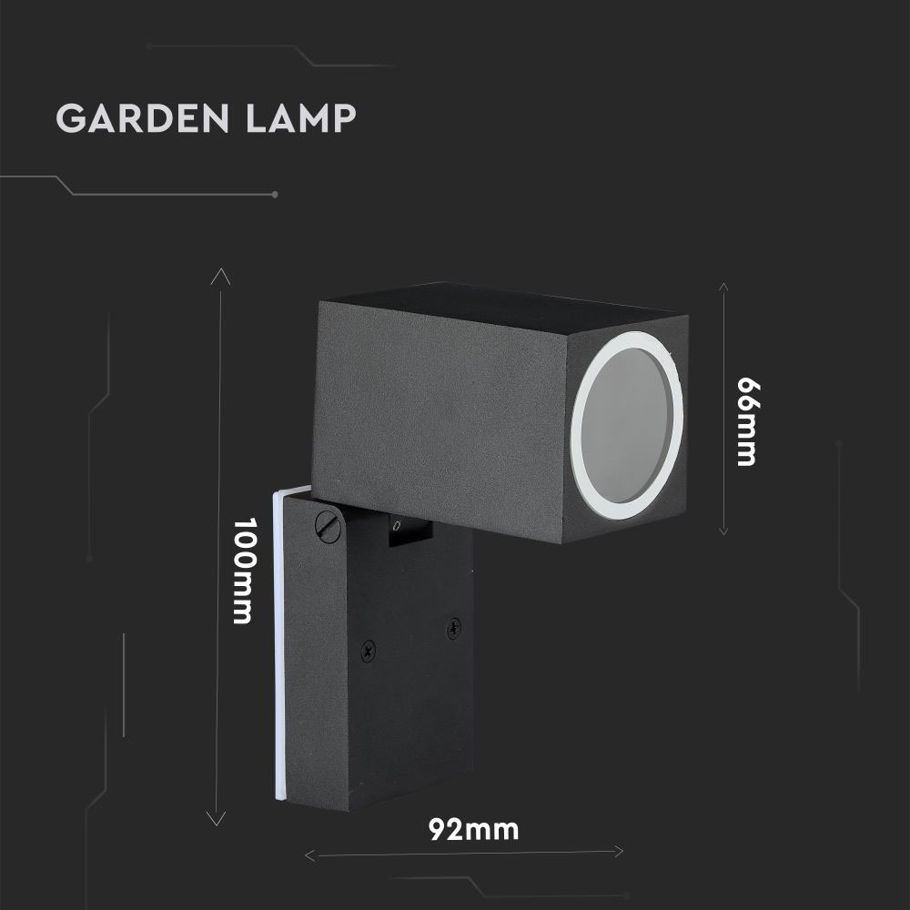 Wall Fitting GU10 Adjustable Head Aluminum 1 Way IP44